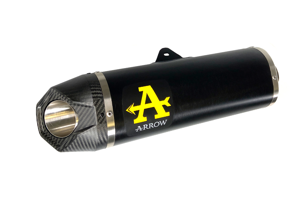 ARROW exhaust system INDY RACE Black Aluminium for Kawasaki Z650 and Ninja 650 Model Year 2021-