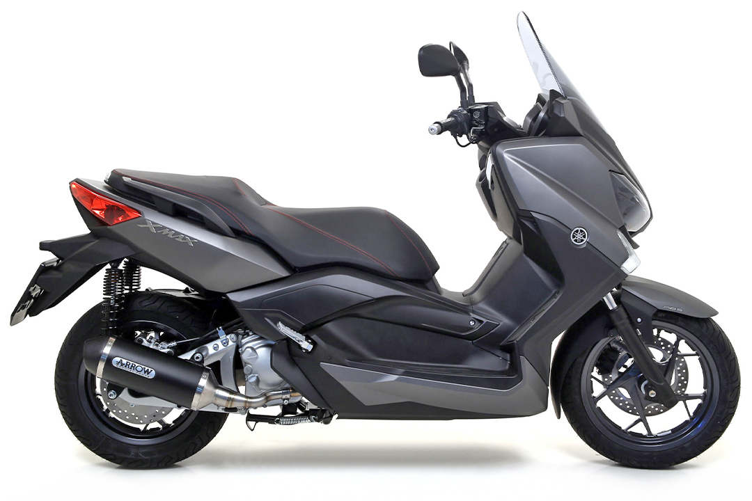ARROW DARK URBAN Exhaust for Yamaha X-Max 250 2009-2016, Aluminium (Only with ARROW Link Pipe)