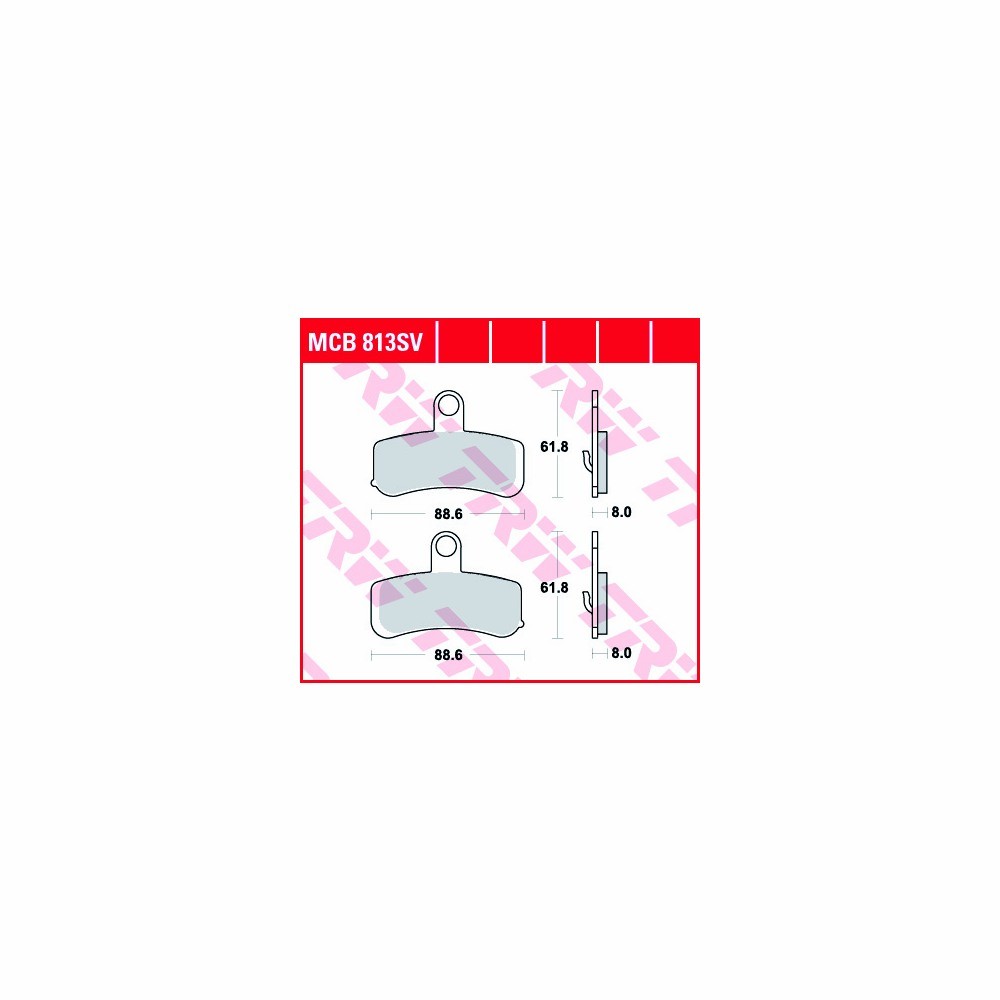 TRW Brake Pad Set Sinter Street MCB813SV Rear