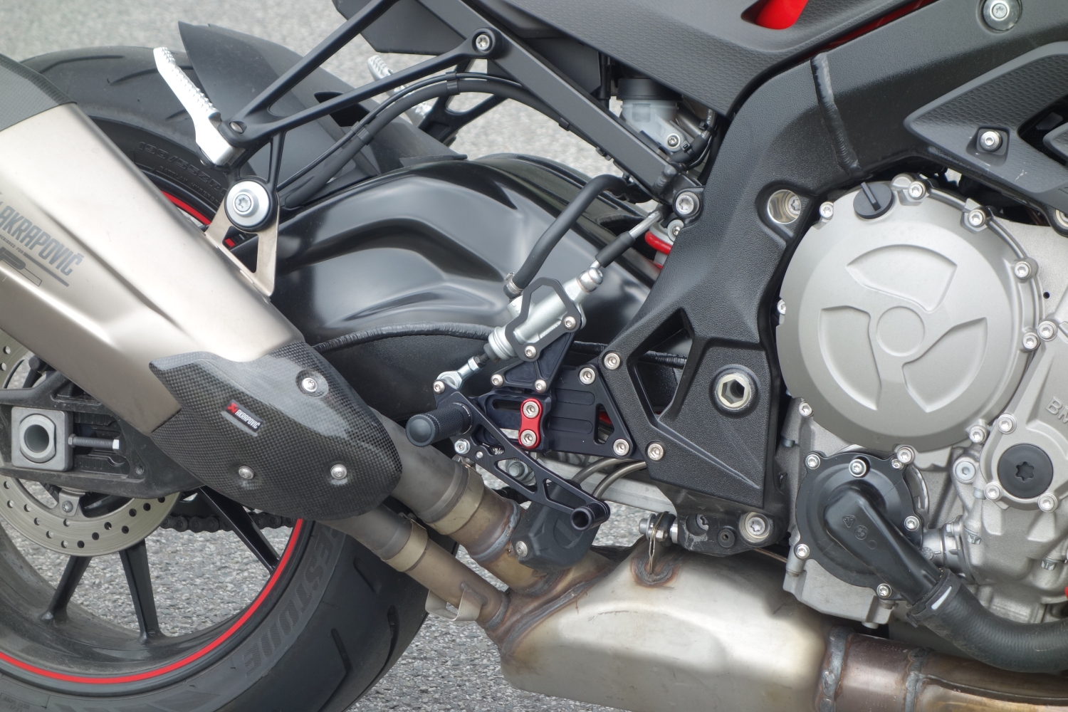LSL 2Slide Rearset for BMW S1000RR, 2017- , black-red