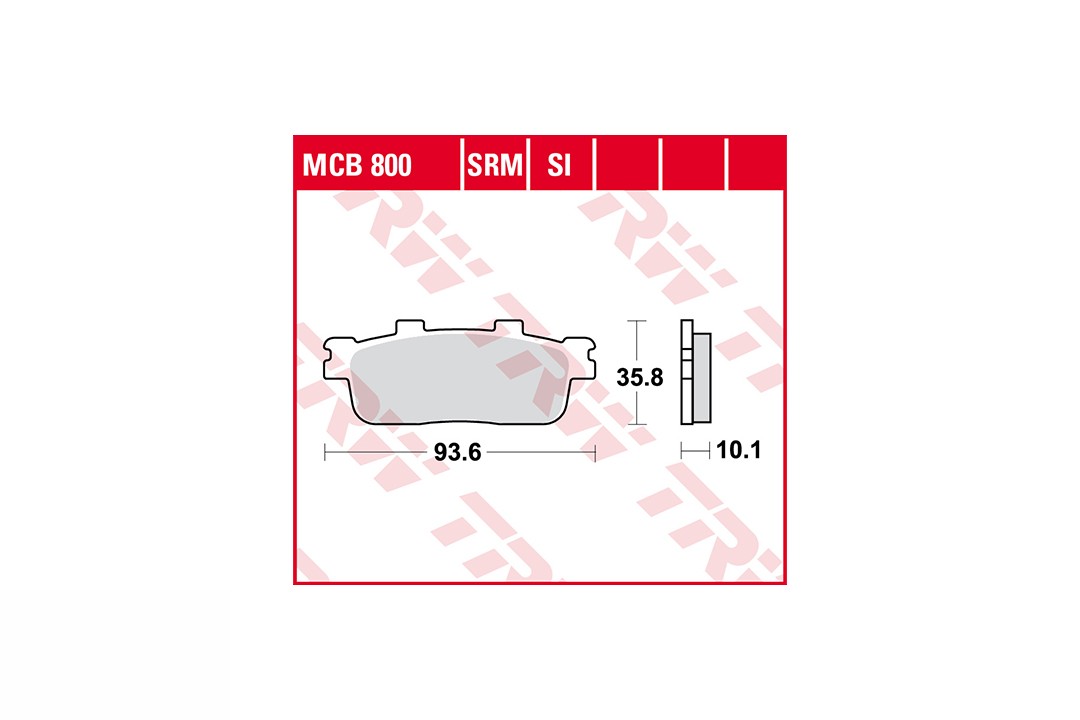 TRW Brake Pad Set Sinter Offroad MCB800SI Rear