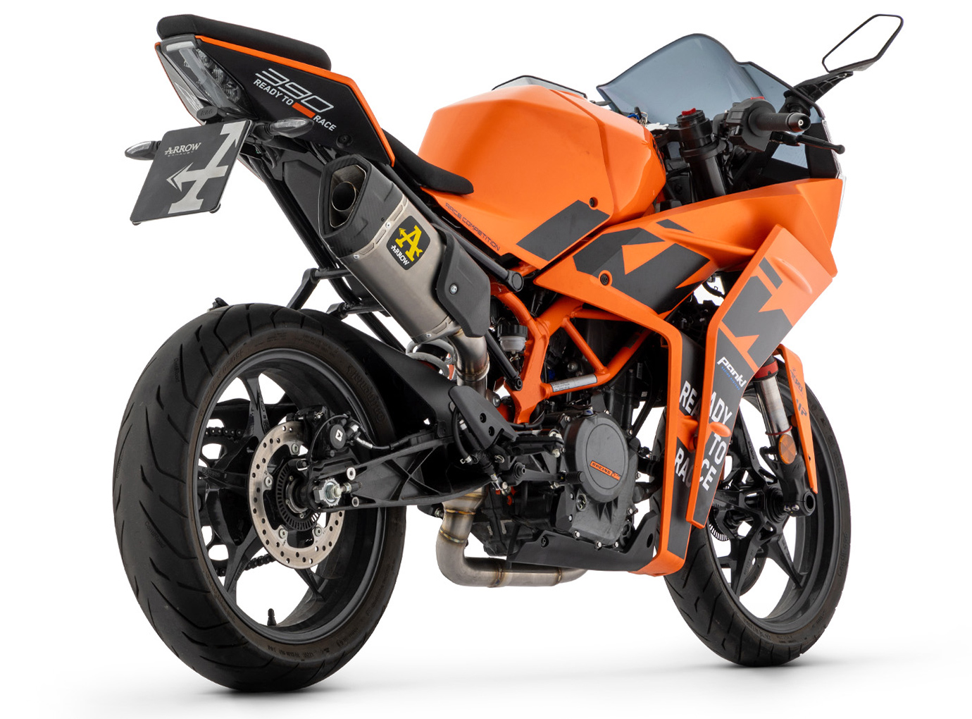 ARROW COMPETITION Full System with PISTA Silencer for KTM RC 390 from model year 2022 onwards