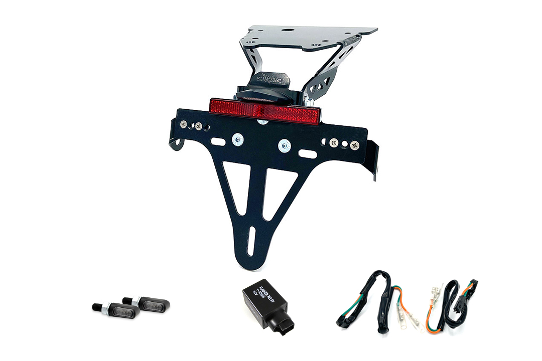 Number Plate Holder-flasher light, turn signal-Kit MLED for Honda NC700S/750S Type RC61/70 from Model Year 2012 (Rear)
