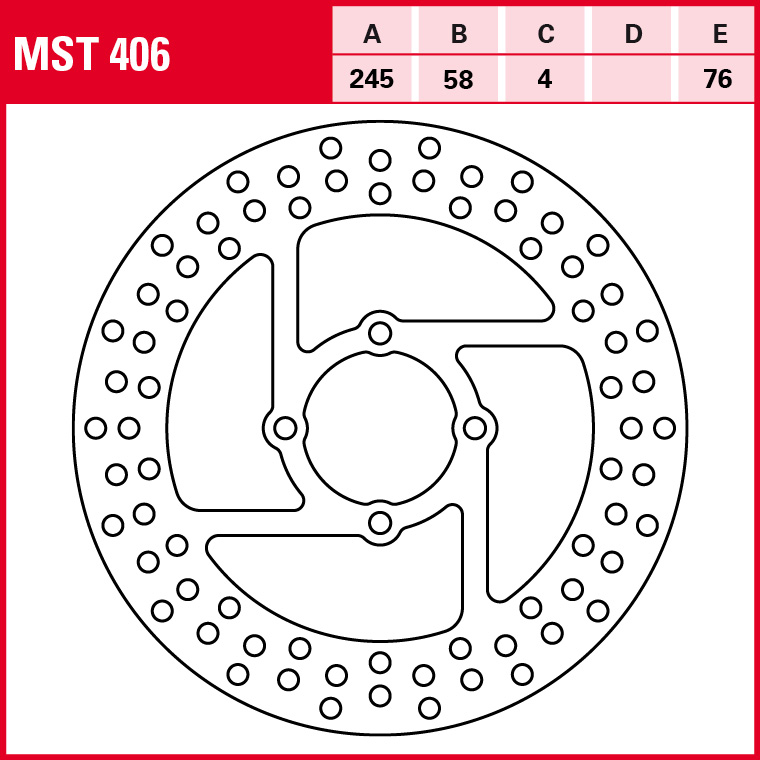 TRW brake disc All-round Fixed MST406