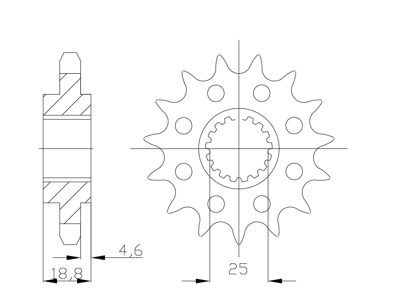 Front Sprocket, 15 Teeth, 520 Pitch