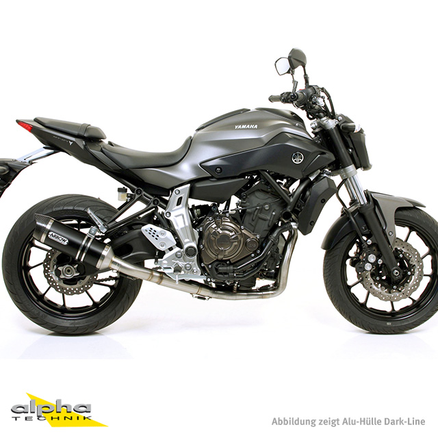 ARROW THUNDER Exhaust for Yamaha MT07 / Tracer 700 2014-2020, Carbon (Only with ARROW Header)