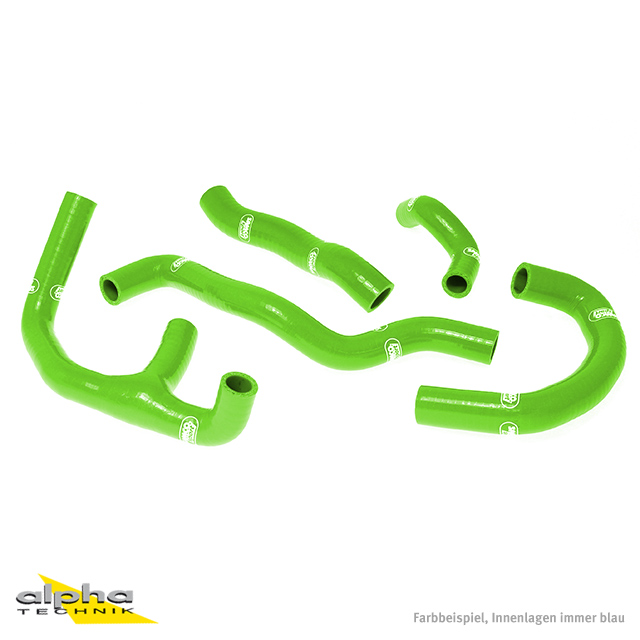 SAMCO SPORT Silicone Hose Kit, green, for Aprilia RS250 Model Year 1994-2003