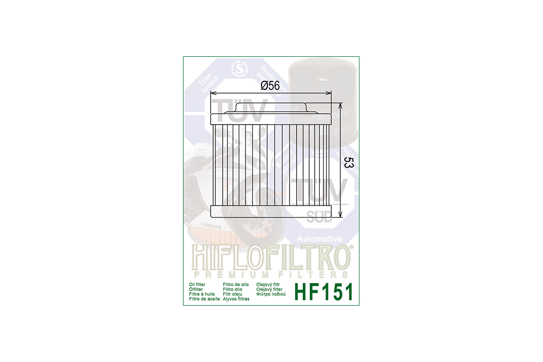 HIFLO oil filter HF151 for various Aprilia / Bimota / BMW / CCM / Jawa / MZ models