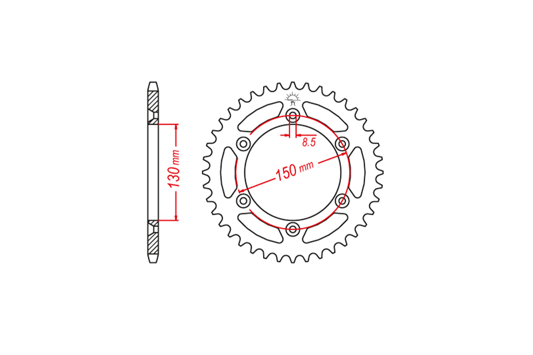 ENUMA chain kit 520 HO for Yamaha YZ125 X/L, model year 2022-