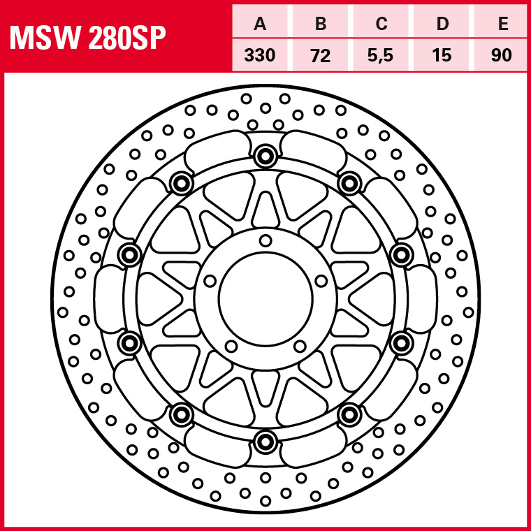 TRW brake disc Racing Floating MSW280SP
