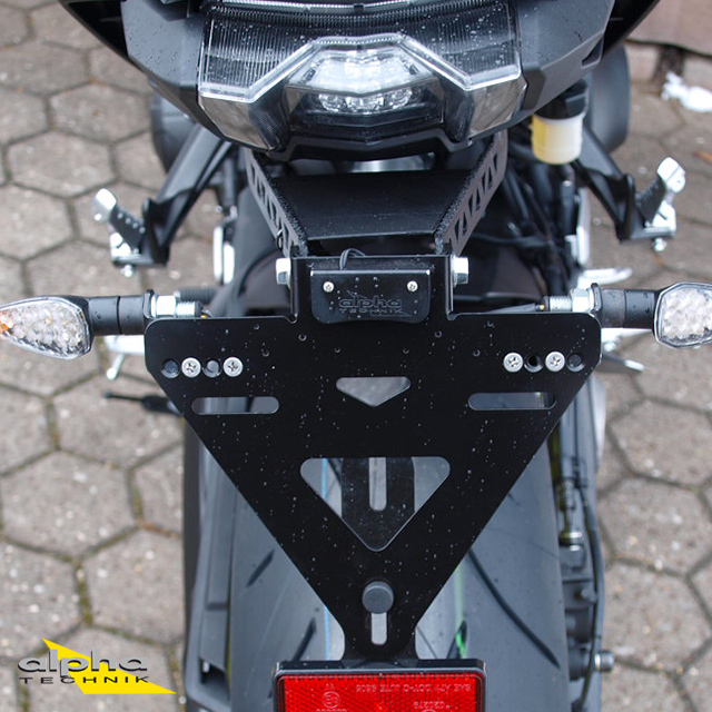 alpha Technik Number Plate Holder Yamaha MTN850-A, MT09 ABS, MT09SP; Type RN43; Model year 2017-