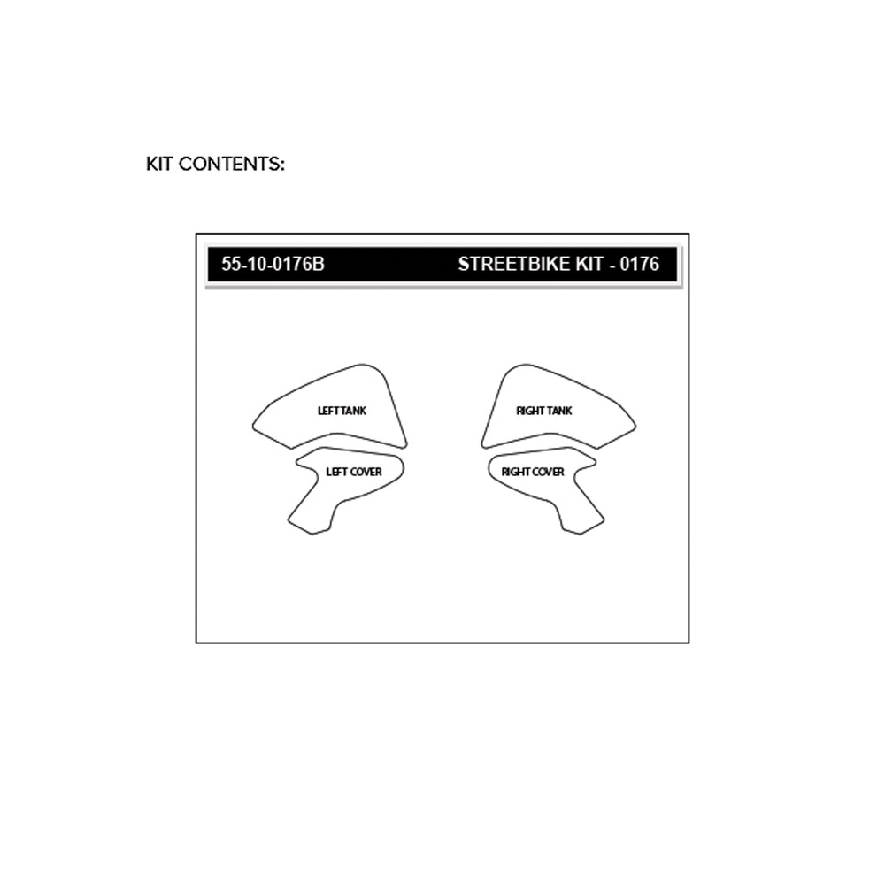 Stompgrip Traction Pads black, for BMW F900R, 2020-2025