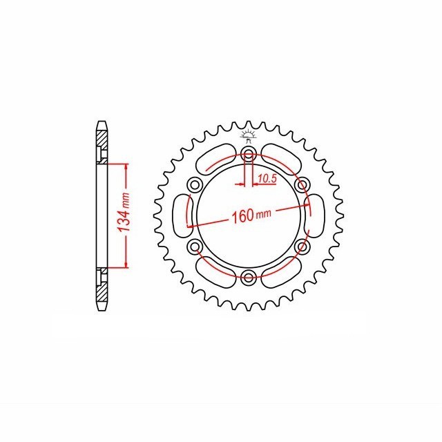 rear sprocket Aluminium, HONDA Z-42