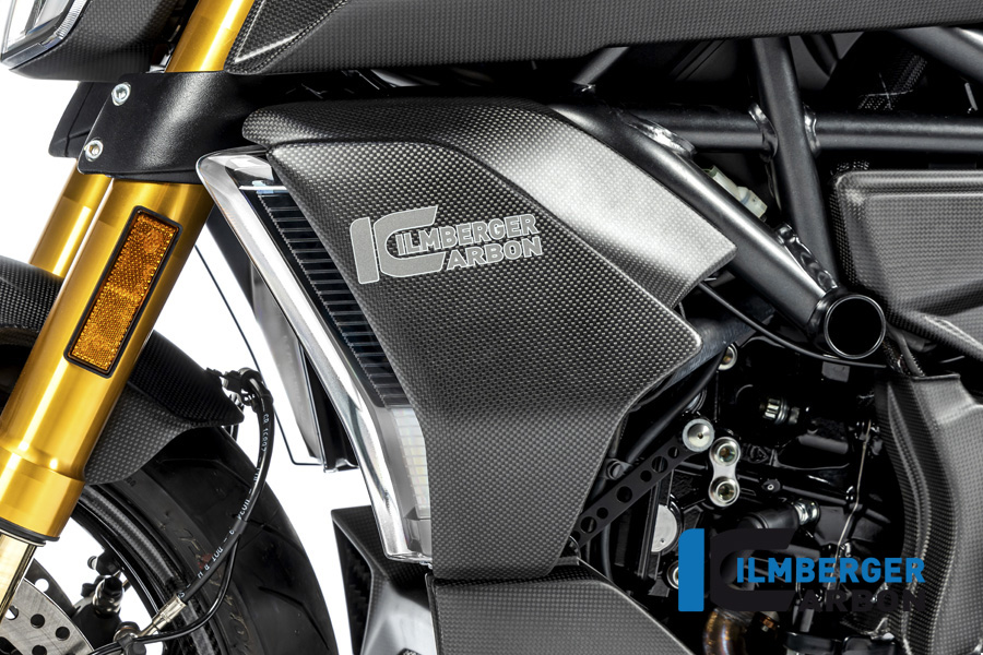 Ilmberger Carbon Radiator Cover left side L/S, matt, Ducati Diavel 1260, 2019-