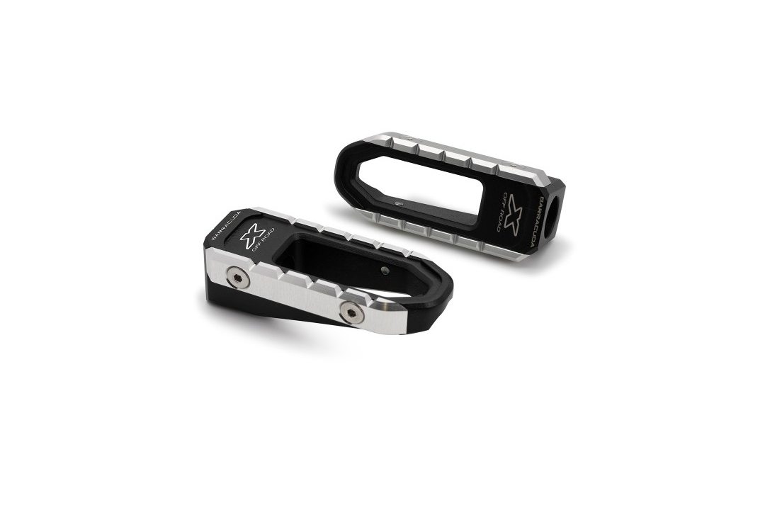 Barracuda footrests "X-OFFROAD" KIT silver