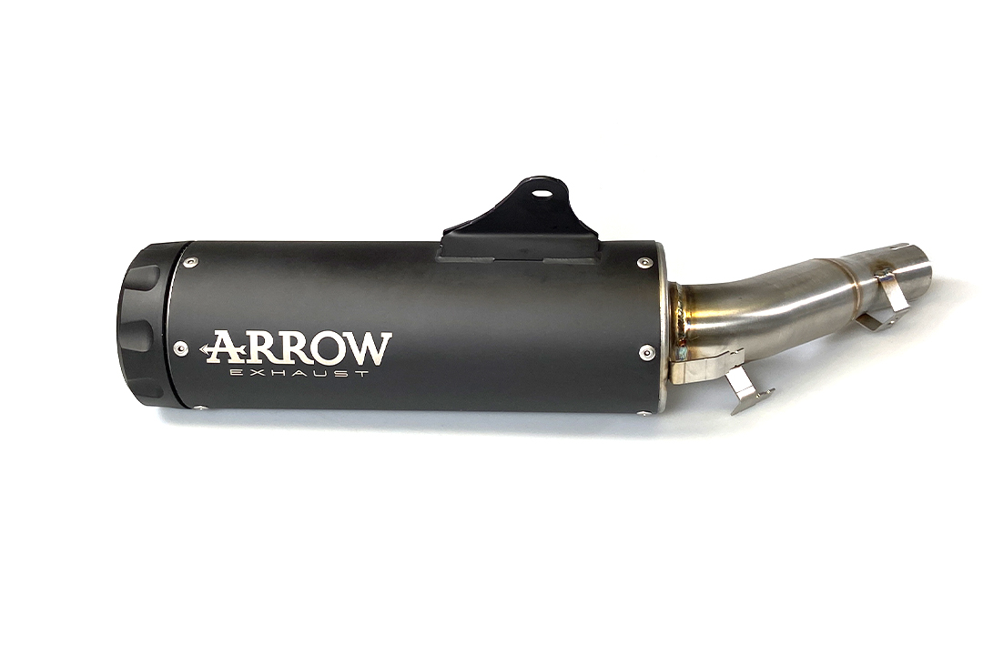 ARROW REBEL DARK Slip-On Exhaust with Black Aluminium End Cap for Honda CMX 1100 Rebel Model Year 2021-