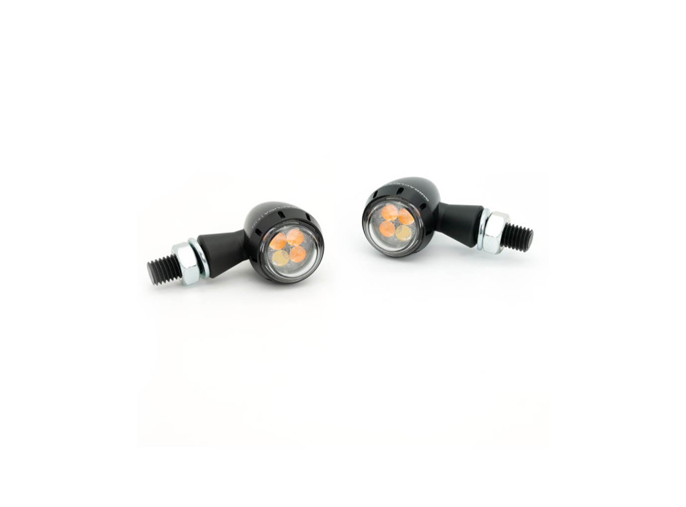 Barracuda flasher light, turn signal S-LED 2 B-LUX with integrated position light black