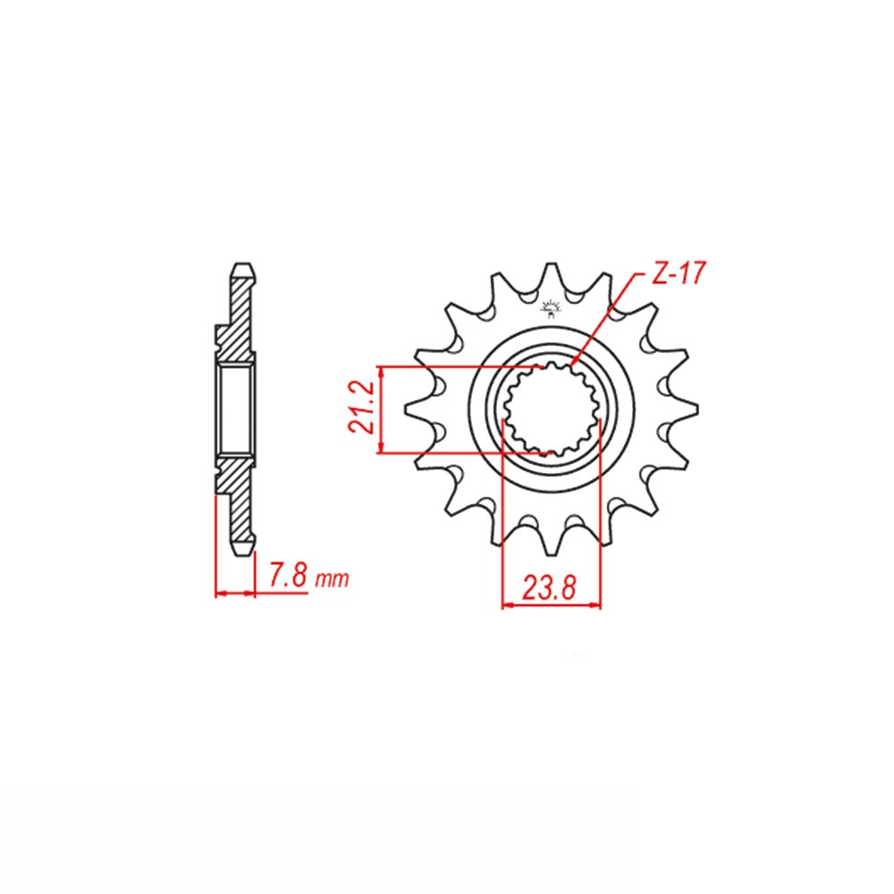Sprocket, 13 teeth, 520 pitch