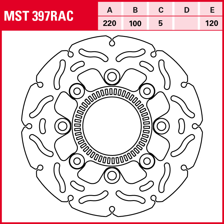 TRW brake disc Sporty rigid MST397RAC