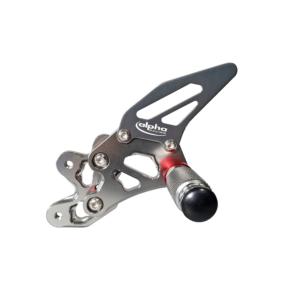 >TRACK< Rearset System, titanium-coloured, Suzuki GSX-R750 2011-2017 with ABE