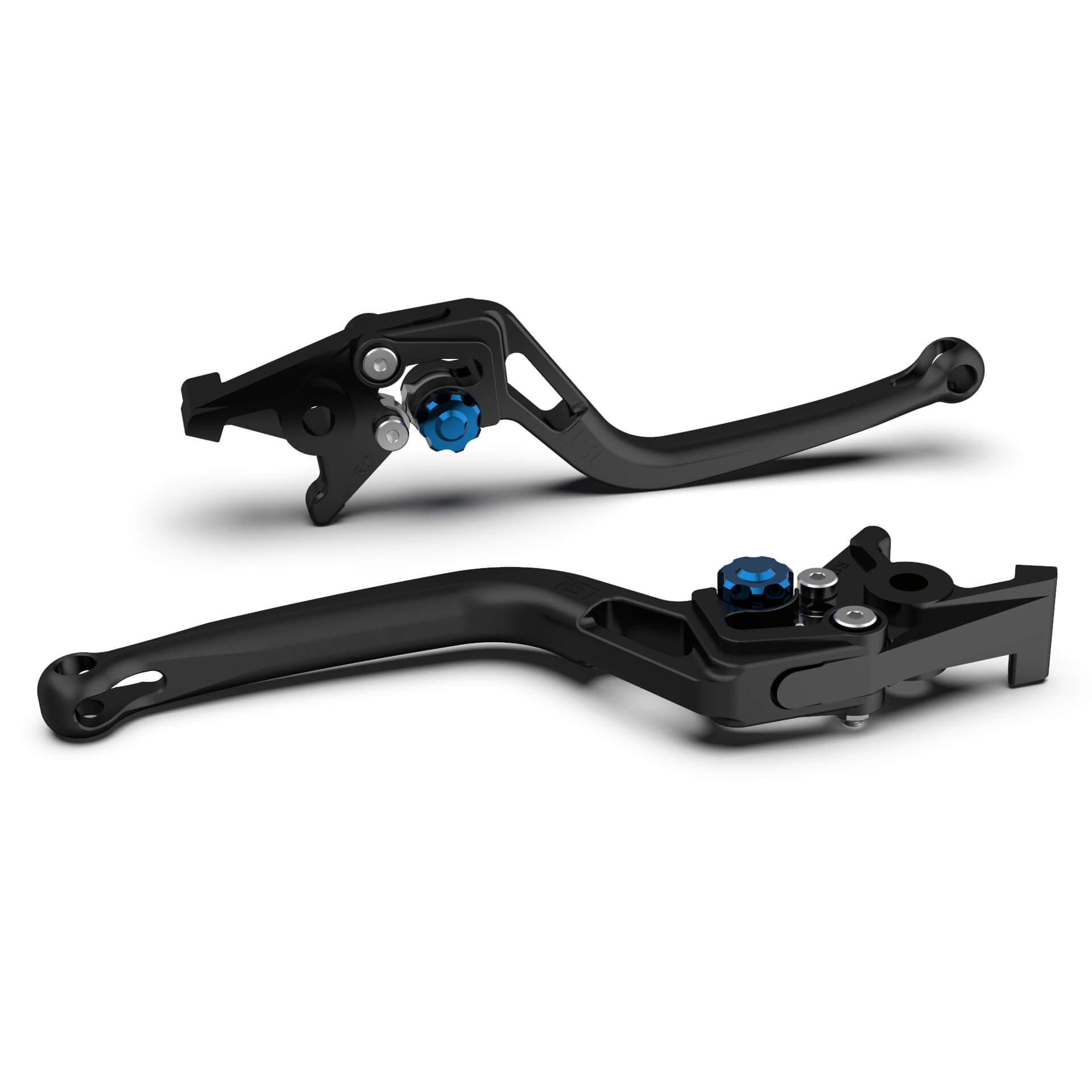 LSL clutch lever BOW L73R, black bead-blasted/blue
