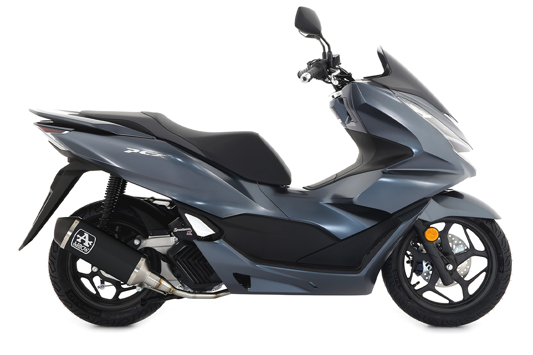 ARROW URBAN Exhaust for Honda PCX125 2021-, Aluminium and black (Only with ARROW Link Pipe)