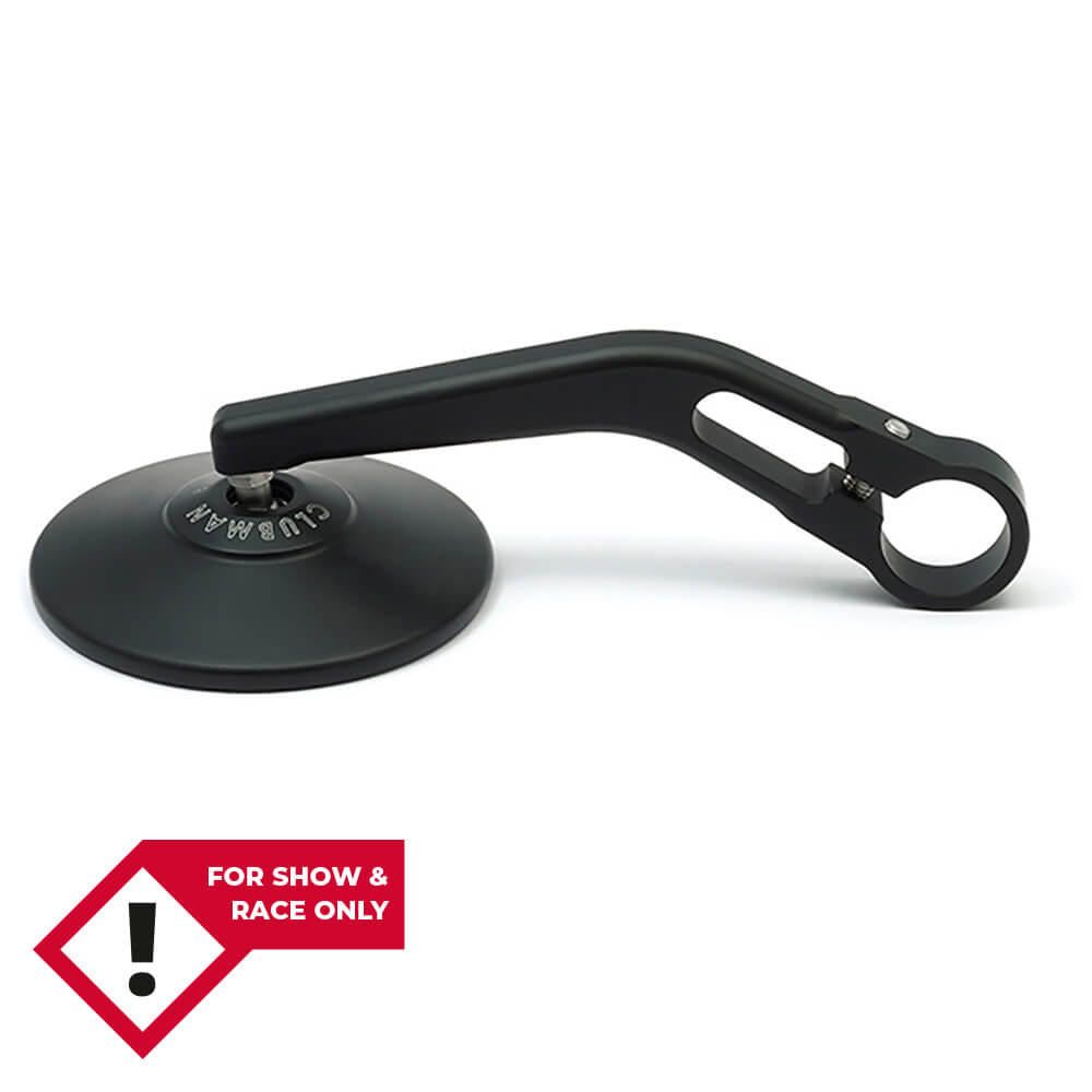 LSL CLUBMAN handlebar-end mirror, black, 88 mm diameter, without street approval, usable for right side R/S and left side L/S