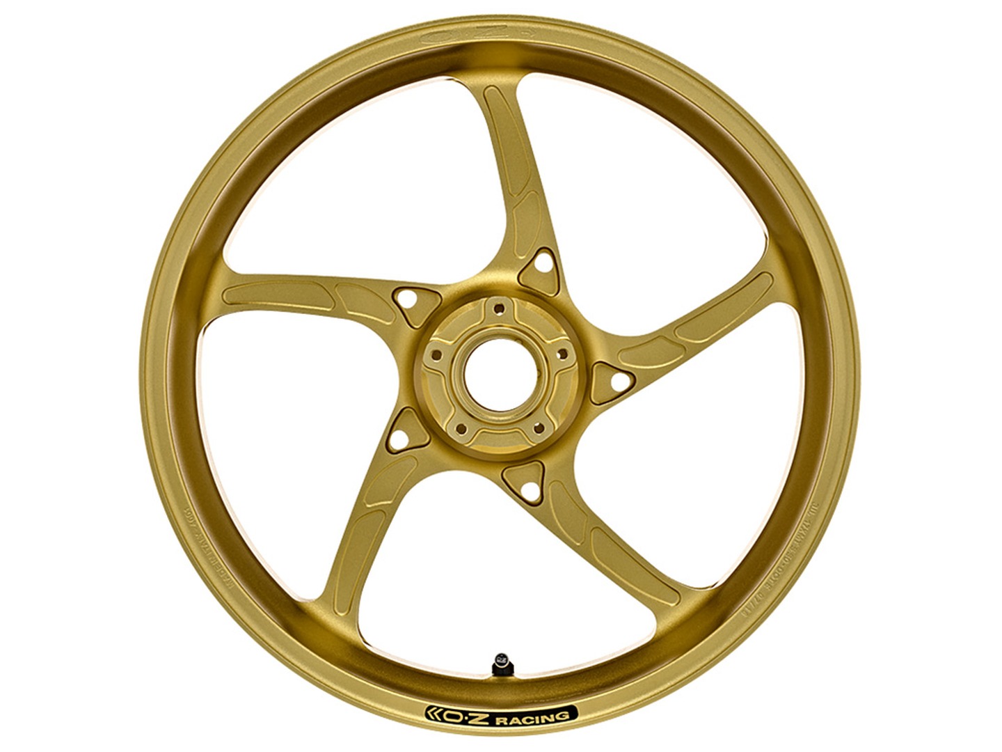 OZ Piega Aluminium rear in matte gold for Triumph Daytona 675, D67LC, 2006-2012 and Street Triple R, D67LD, 2007-2012