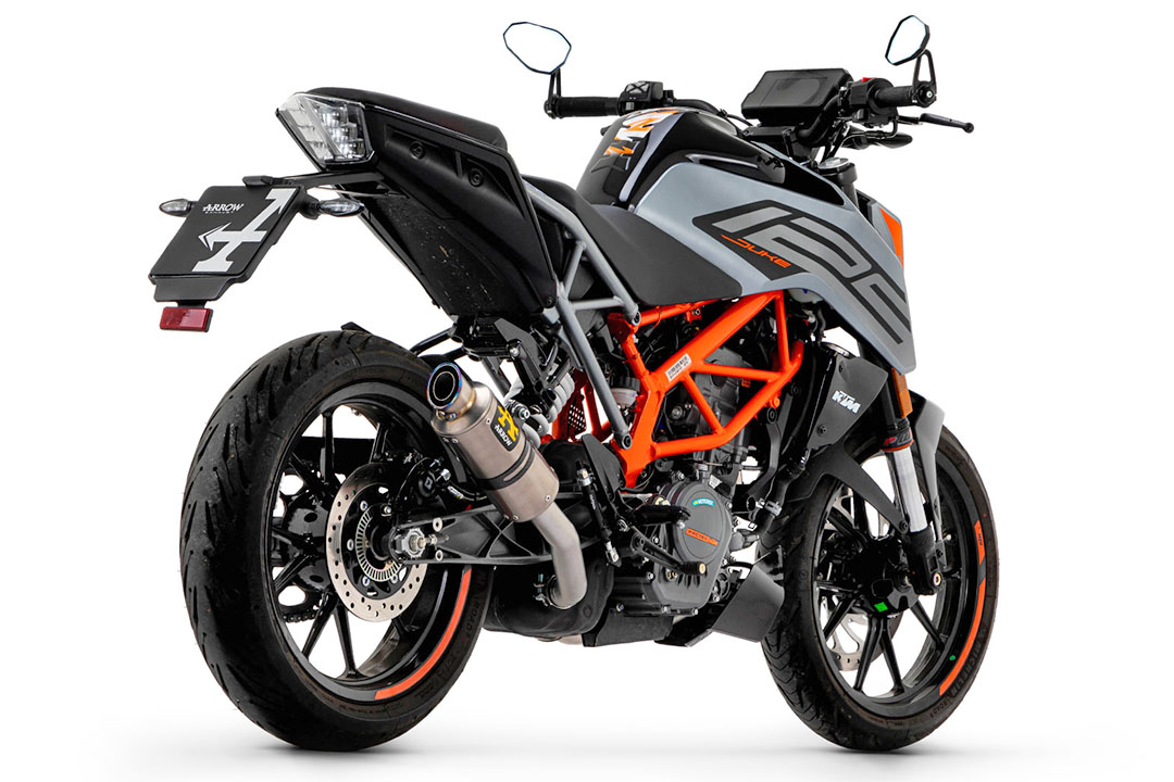 ARROW GP2 Titanium Exhaust for KTM 125 Duke and KTM 390 Duke from model year 2021-