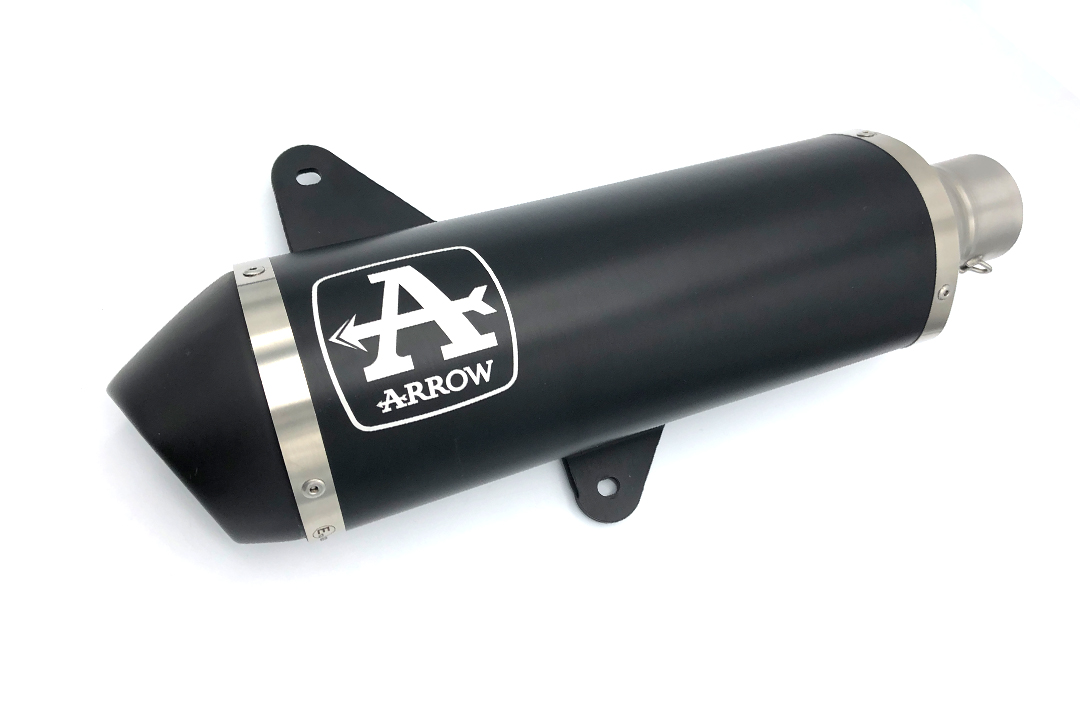 ARROW DARK URBAN exhaust for Piaggio Vespa GTS300 2017-, black aluminium