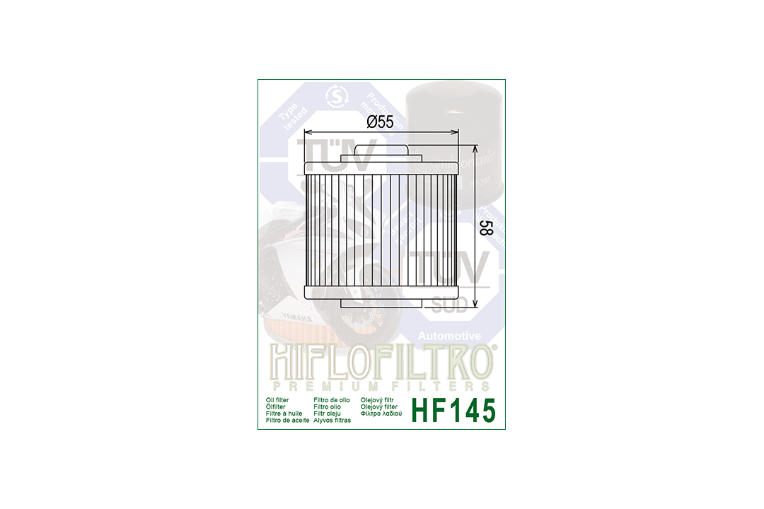 HIFLO oil filter HF145 for various Aprilia / Derbi / Keeway / MZ / Sachs / Yamaha models