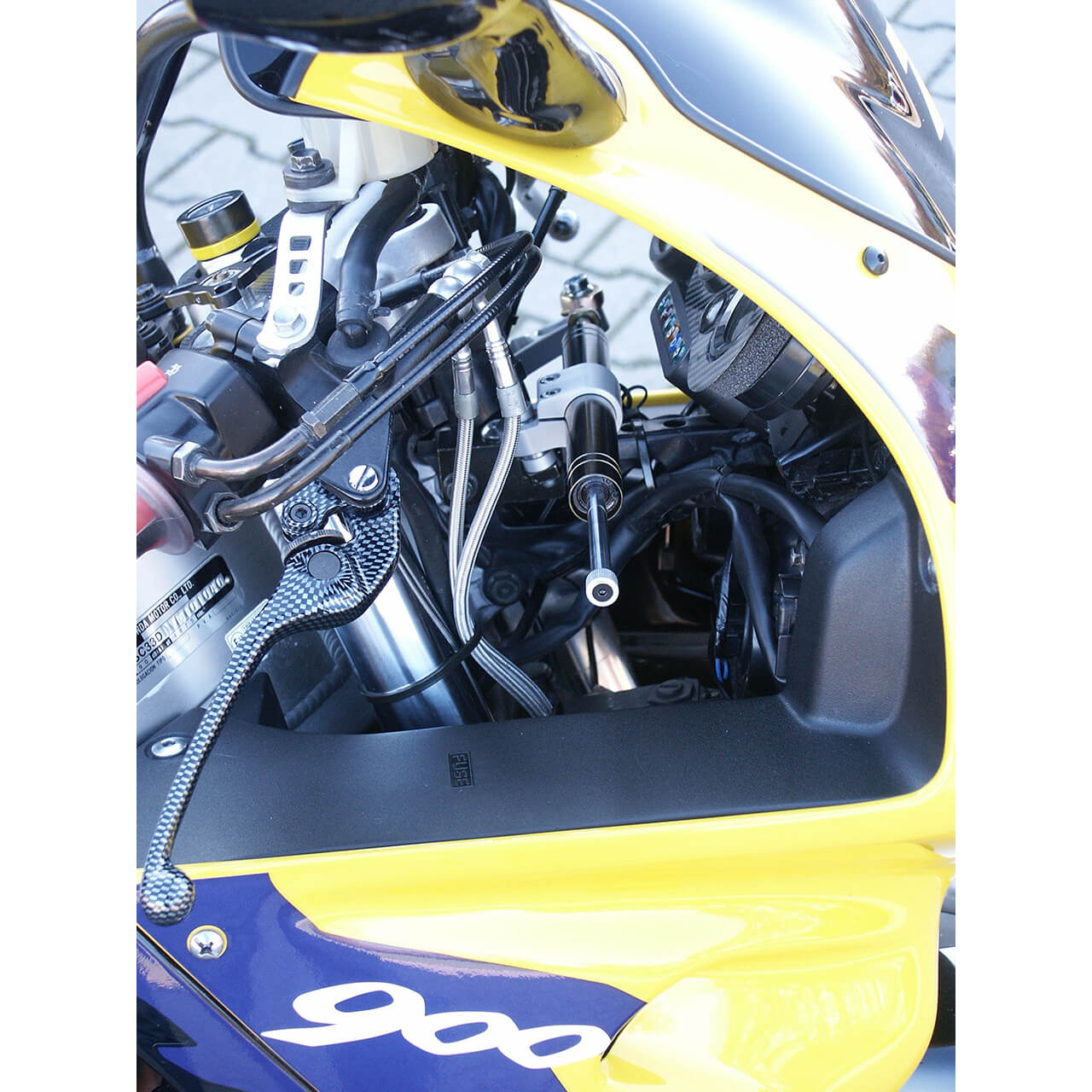 LSL Steering Damper Kit with Part Certificate for Honda CBR900RR, 1992-1997, titanium
