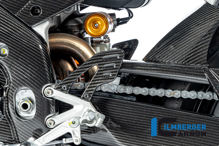 Ilmberger Carbon Heel Guard left side L/S gloss for Aprilia RSV4 / Tuono V4 2021-