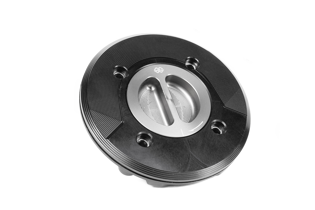 Gilles fuel tank cap, black-grey, FCAP-03-B, for MT09, MT07, YZF-R1, R7 and other Yamaha models