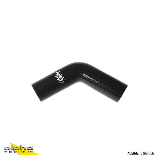 Samco Silicone Hose 60-Degree Standard Elbow, Black