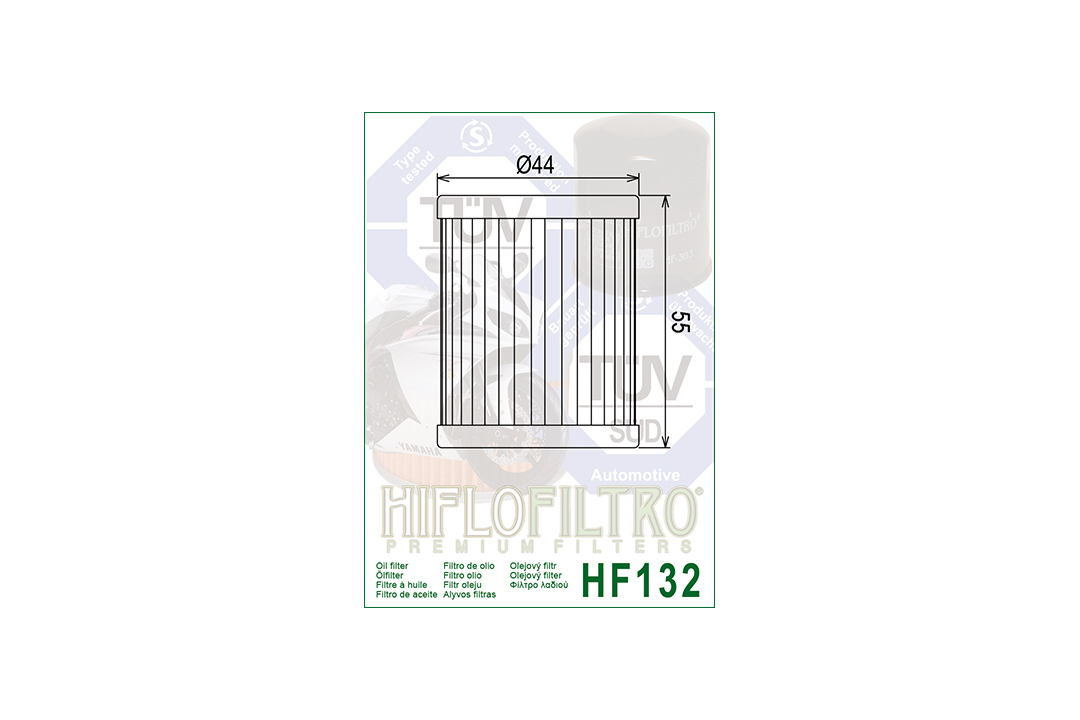 HIFLO oil filter HF132 for various Beta / Kawasaki / Suzuki / SYM / Yamaha models