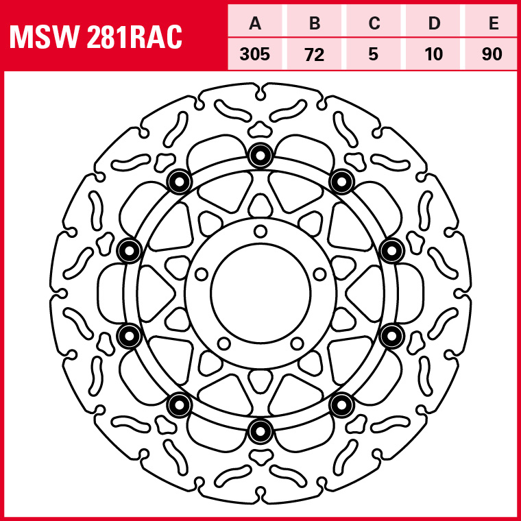 TRW brake disc Sportive Floating MSW281RAC