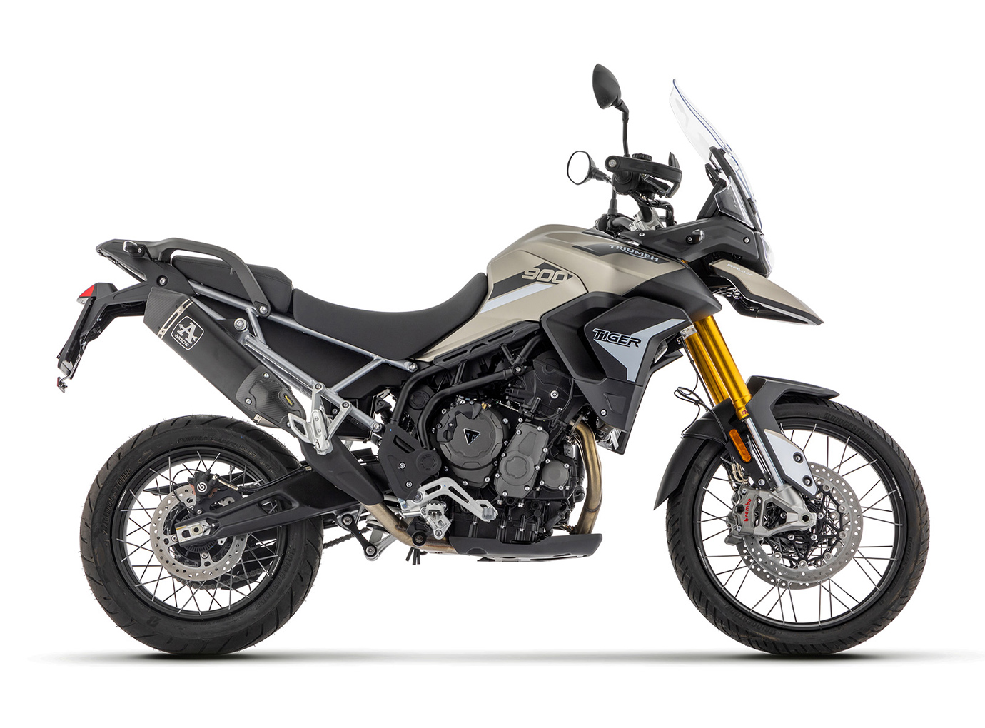 ARROW VELOCE DARK Slip-On with Heat Shield for Triumph Tiger 900 Model Year 2020-