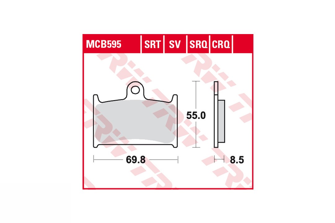 TRW Brake Pad Set Sinter Road & Track MCB595SRT Front