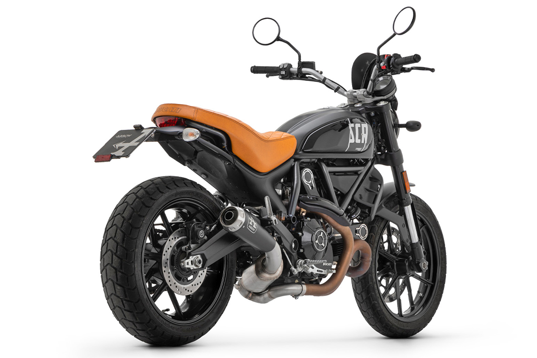 ARROW exhaust system PRO RACE DARK Stainless Steel for Ducati Scrambler 800 Model Year 2021-