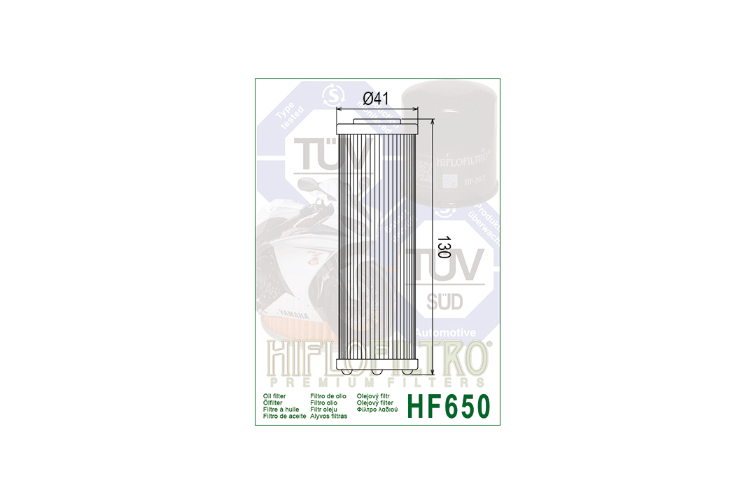 HIFLO oil filter HF650 for various KTM Models and Husqvarna FR450 Rally
