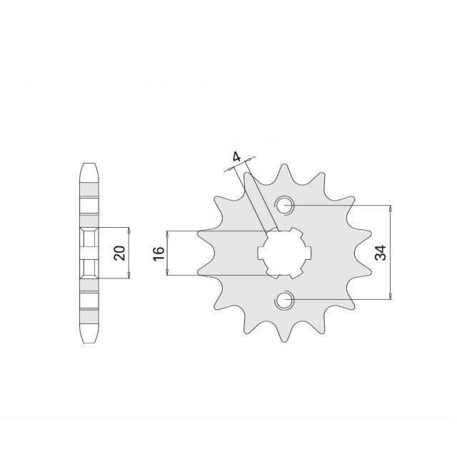 Sprocket, 16 Teeth, 428 Pitch