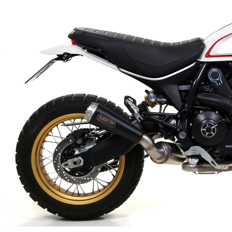 ARROW DARK PRO-RACE Black Silencer for Ducati Scrambler 800 Desert Sled from model year 2017-