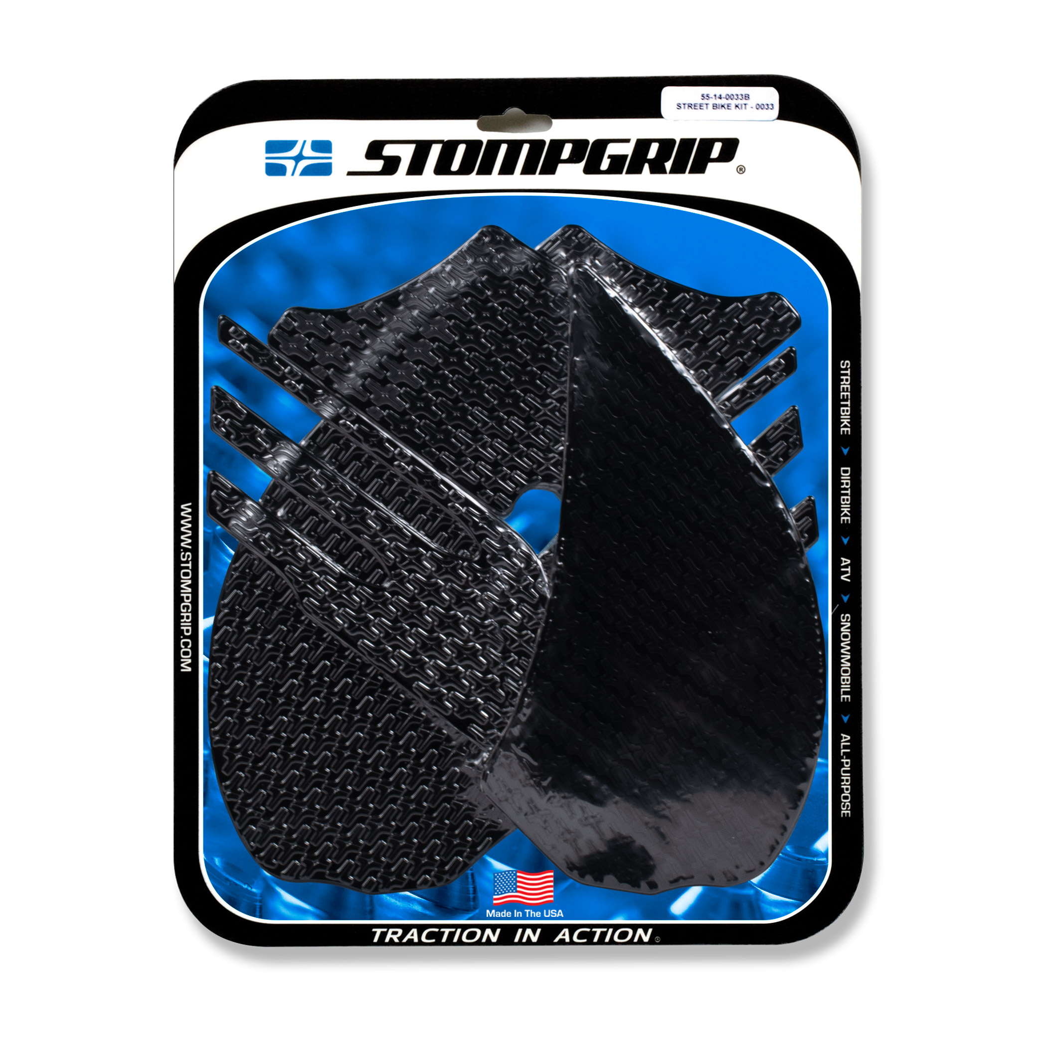 Stompgrip Traction Pads black, for Kawasaki ZZR1400, 2006-2011