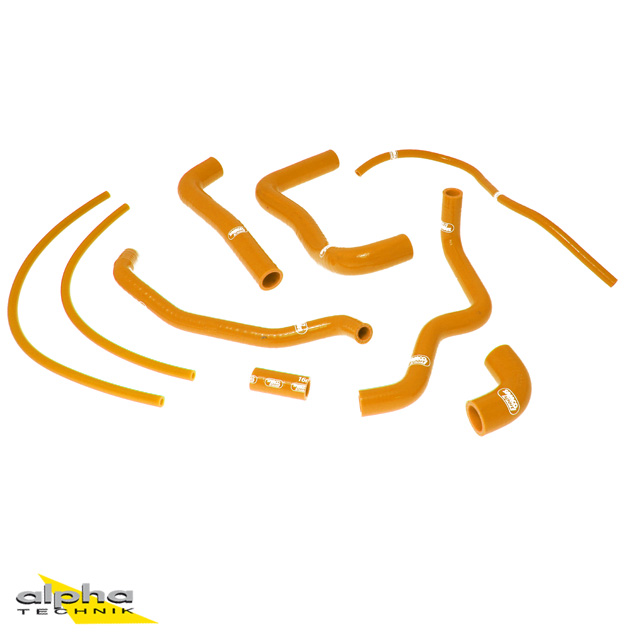 SAMCO SPORT Silicone Hose Kit orange for Aprilia RSV1000R Tuono 1000R Factory model year 2004-2010