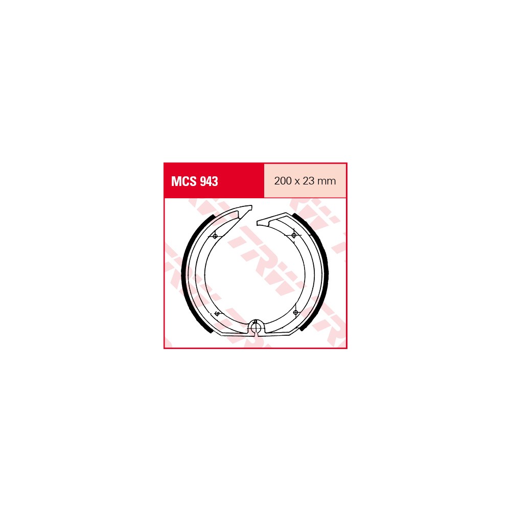 TRW LUCAS brake shoes Set MCS943