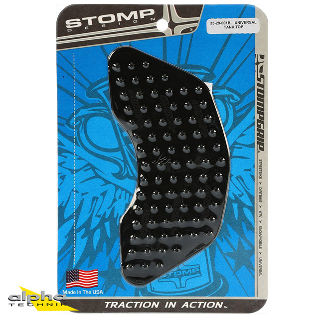 Stompgrip Universal fuel tank Top Pad, black, Volcano