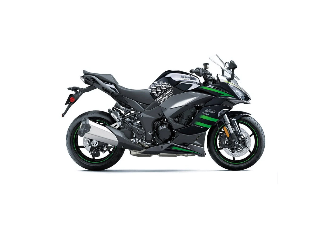Stompgrip fuel tank Pad, clear, Volcano for Kawasaki Ninja 1000SX, 2020-2025