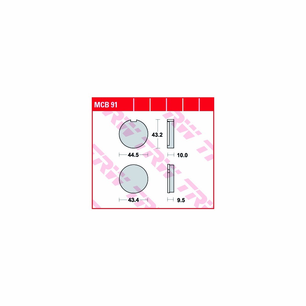 TRW Brake Pad Set All-round MCB091 Front