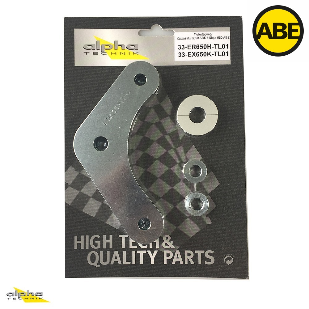 alpha Technik Lowering Kit 25mm for Kawasaki Z650RS, Type ER650M / ER650MA2, from Model Year 2022-